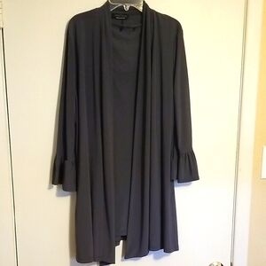 Slinky Brand Gray Open Front Cardigan